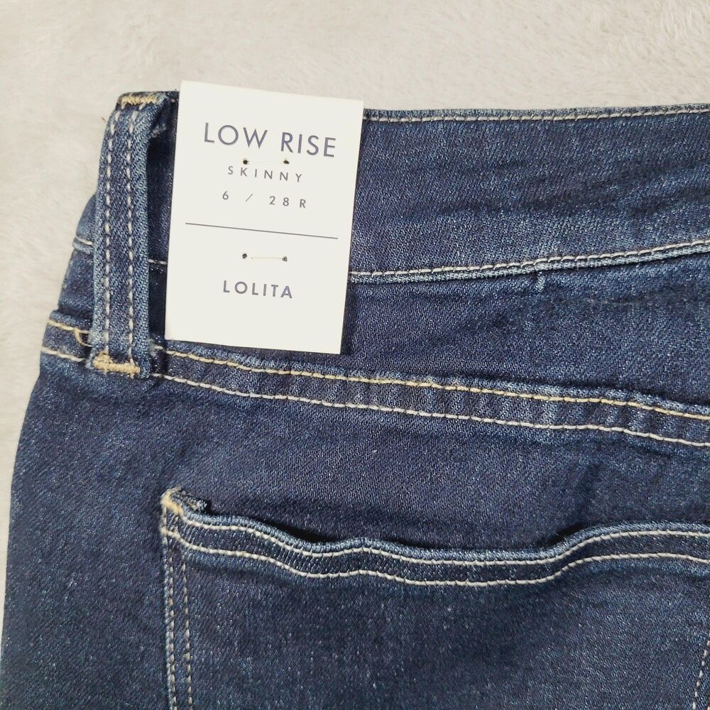 Lucky Brand Lolita Low Rise Skinny Jeans Womens 6 Blue Med Wash Stretch Denim - Picture 13 of 14